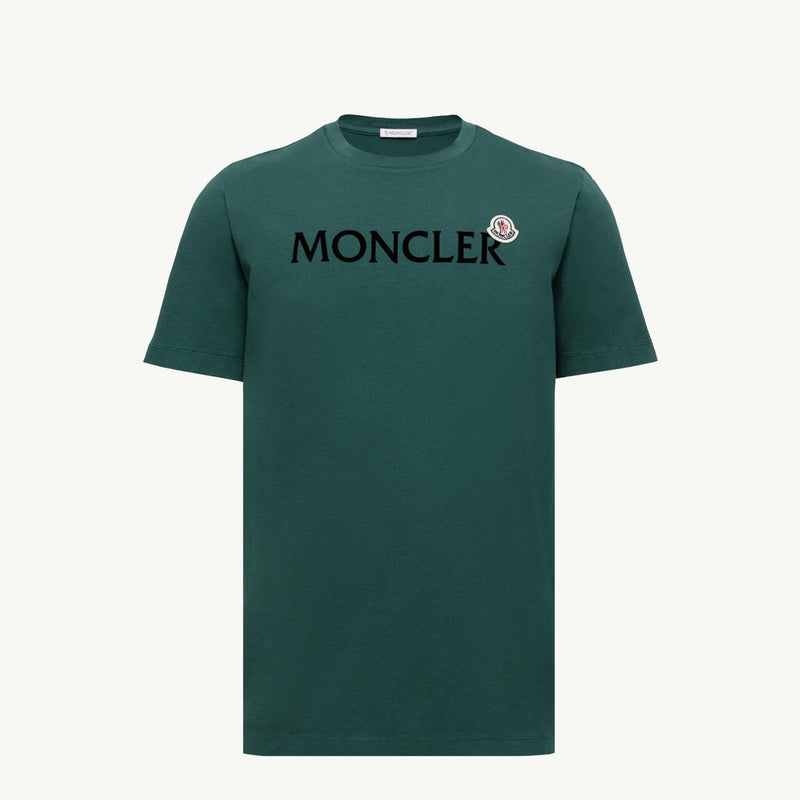 Flocked Logo Cotton T-Shirt