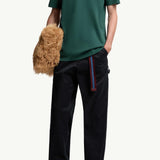 Flocked Logo Cotton T-Shirt