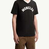 Embroidered Logo Cotton Piquet V-Neck T-Shirt