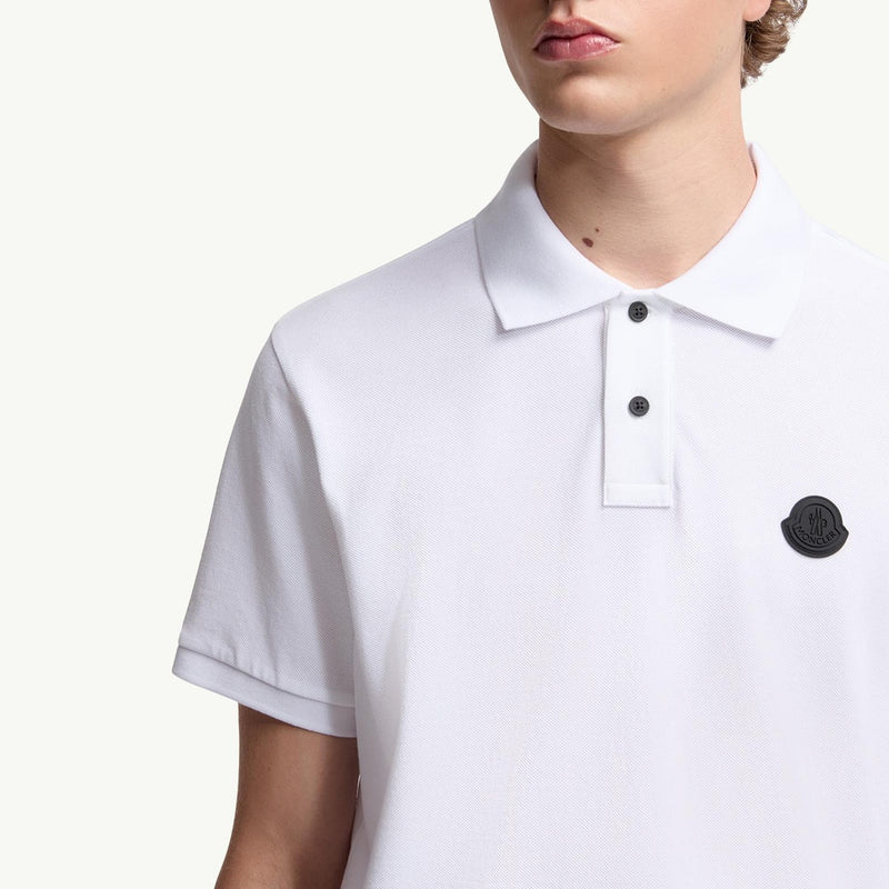 Logo Patch Cotton Piquet Polo Shirt