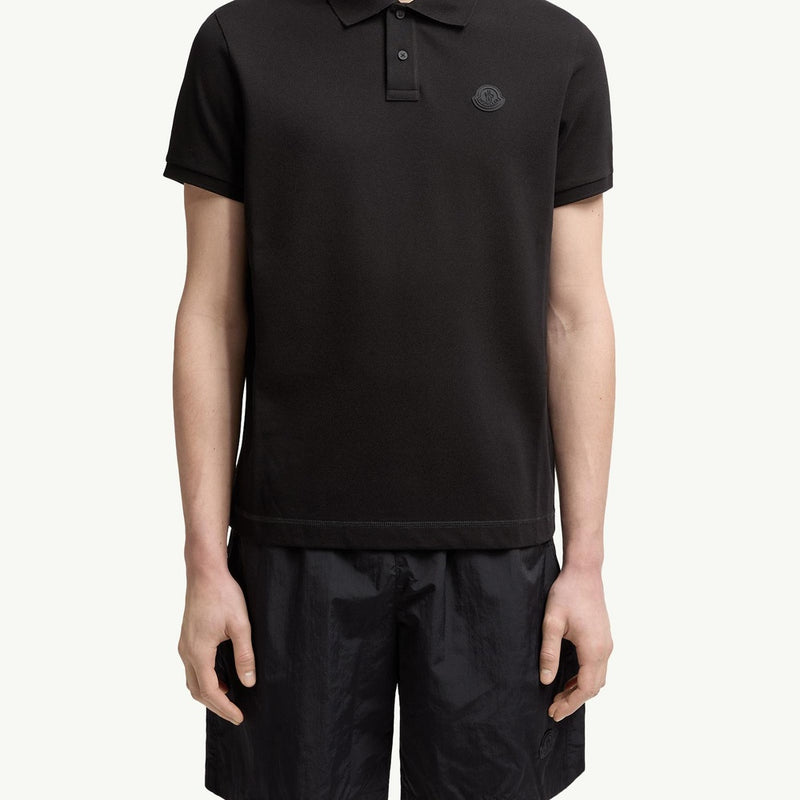 Logo Patch Cotton Piquet Polo Shirt