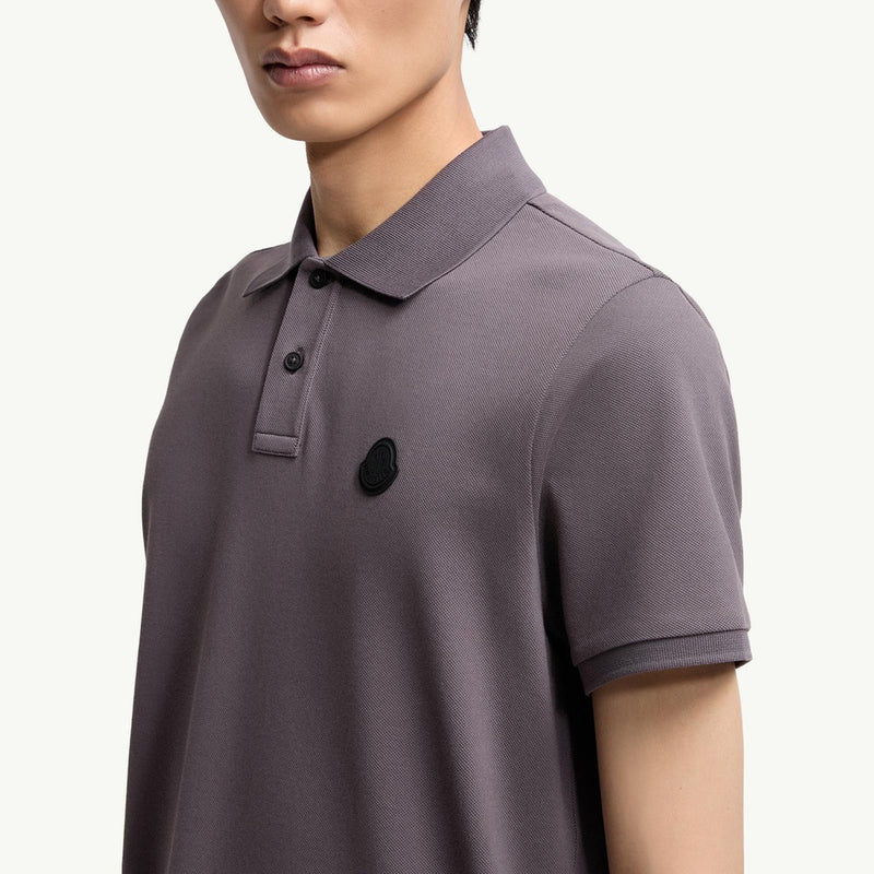 Logo Patch Cotton Piquet Polo Shirt