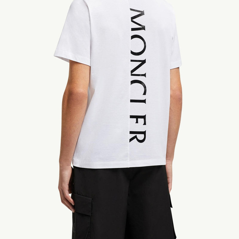 Vertical Back Logo Cotton T-Shirt