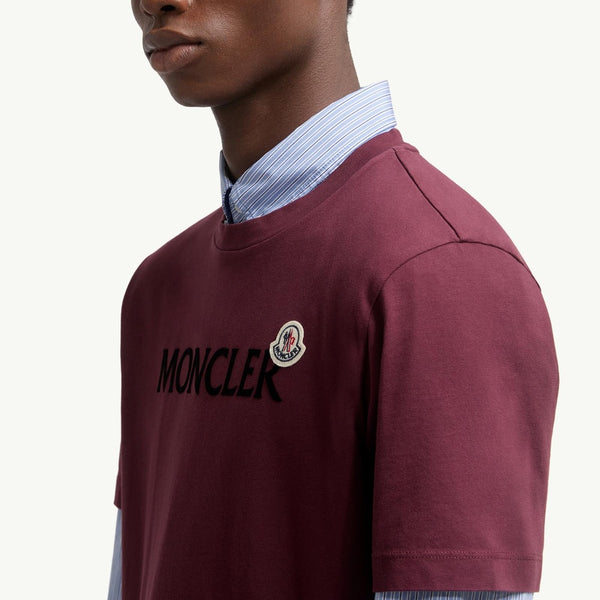 Flocked Logo Cotton T-Shirt