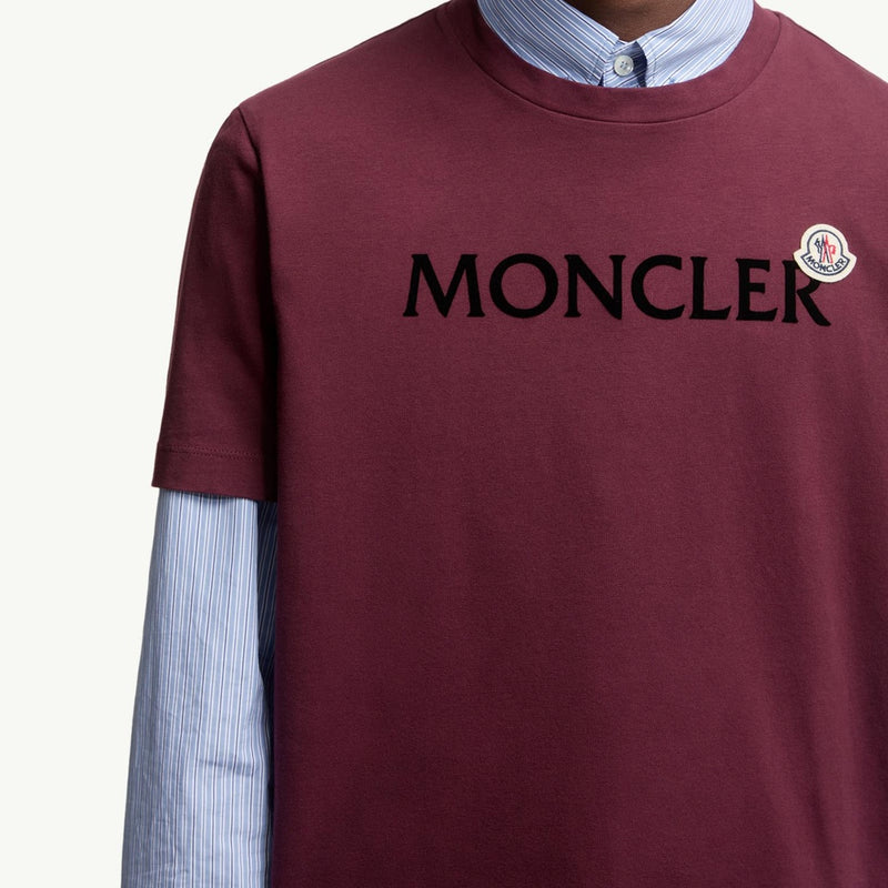 Flocked Logo Cotton T-Shirt