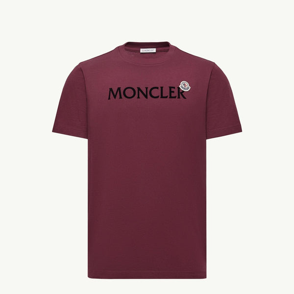 Flocked Logo Cotton T-Shirt