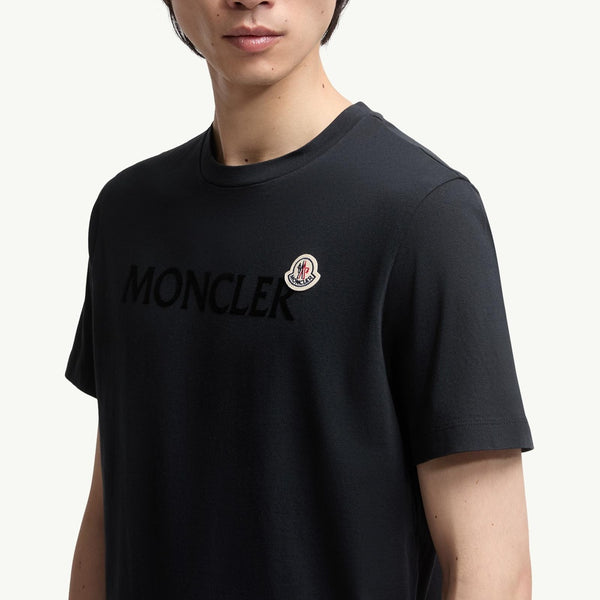 Flocked Logo Cotton T-Shirt