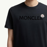 Flocked Logo Cotton T-Shirt