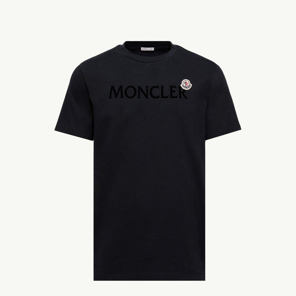 Flocked Logo Cotton T-Shirt
