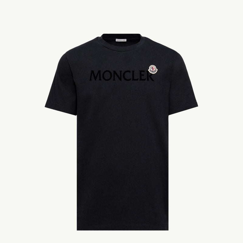 Flocked Logo Cotton T-Shirt