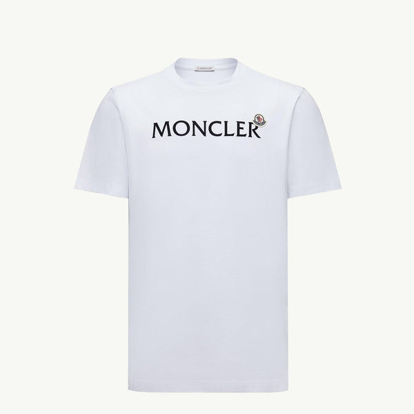 Flocked Logo Cotton T-Shirt