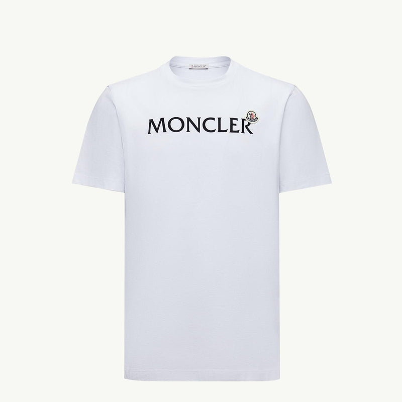 Flocked Logo Cotton T-Shirt