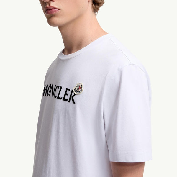 Flocked Logo Cotton T-Shirt