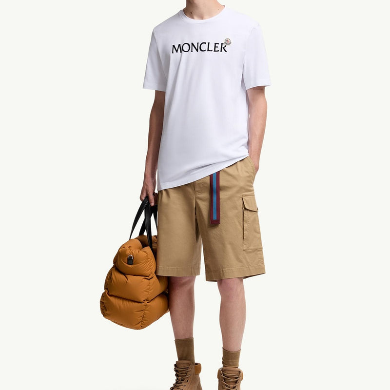 Flocked Logo Cotton T-Shirt