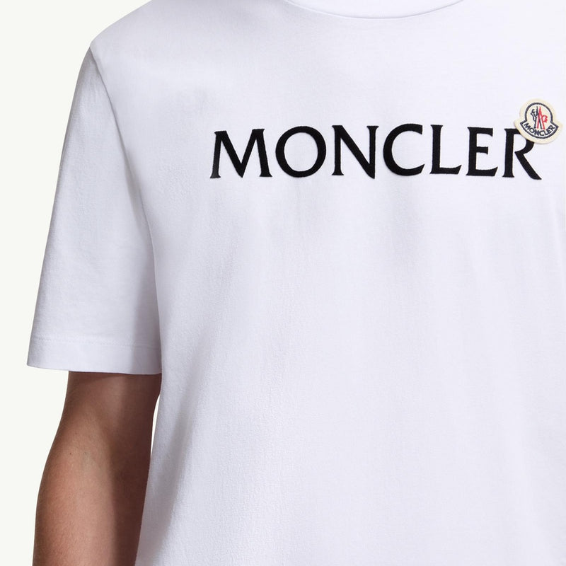 Flocked Logo Cotton T-Shirt