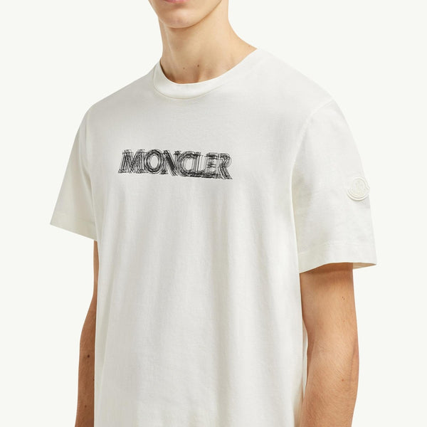 Blurred Logo Cotton T-Shirt