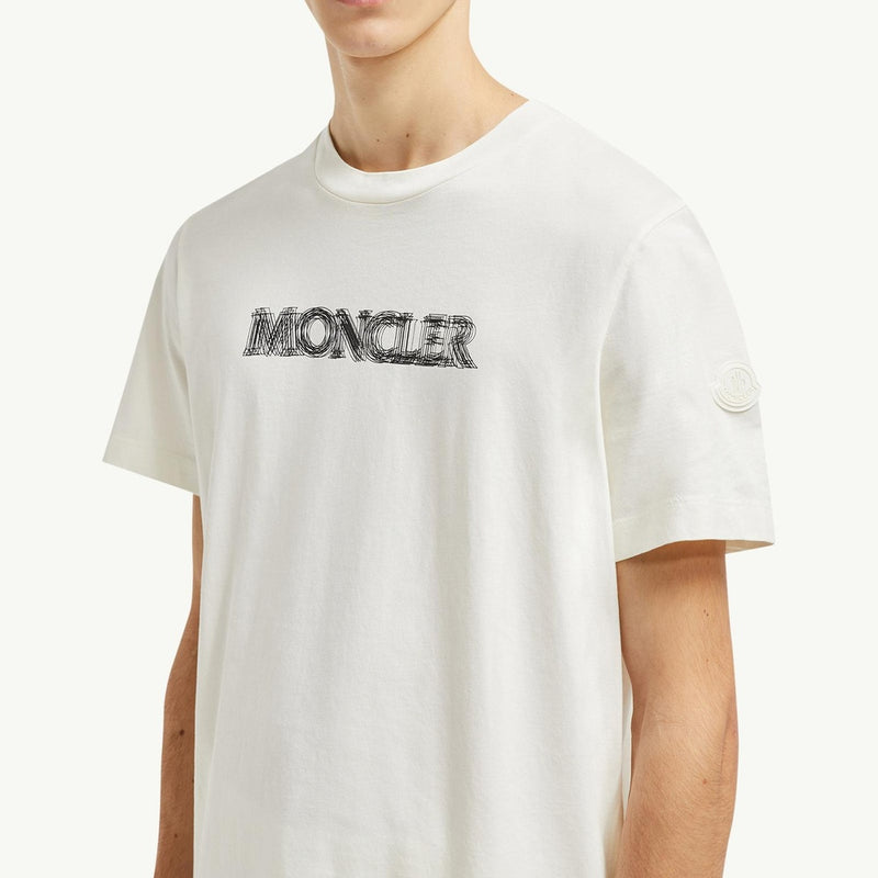 Blurred Logo Cotton T-Shirt