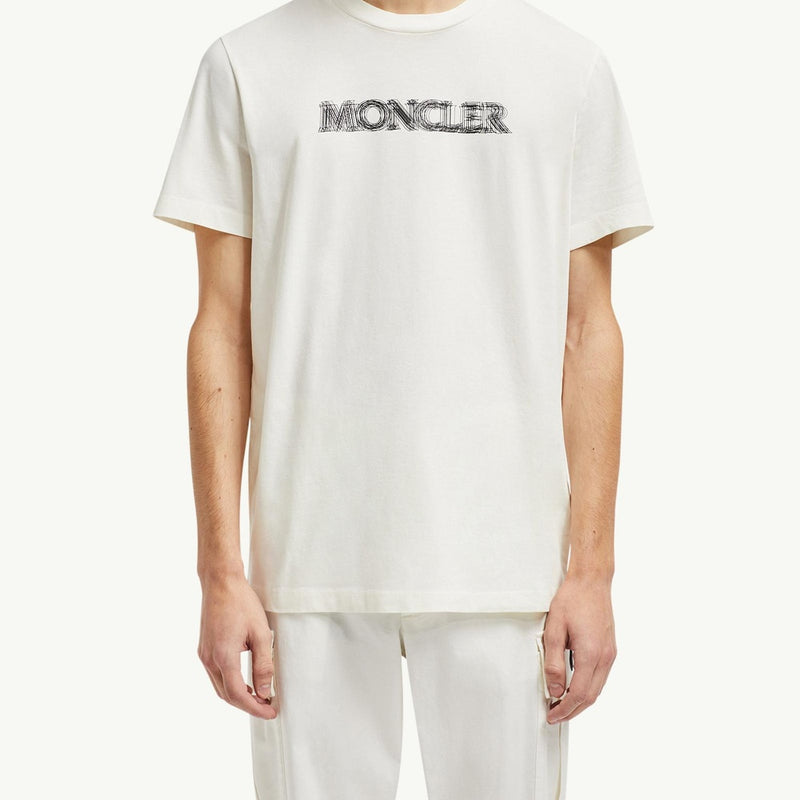 Blurred Logo Cotton T-Shirt