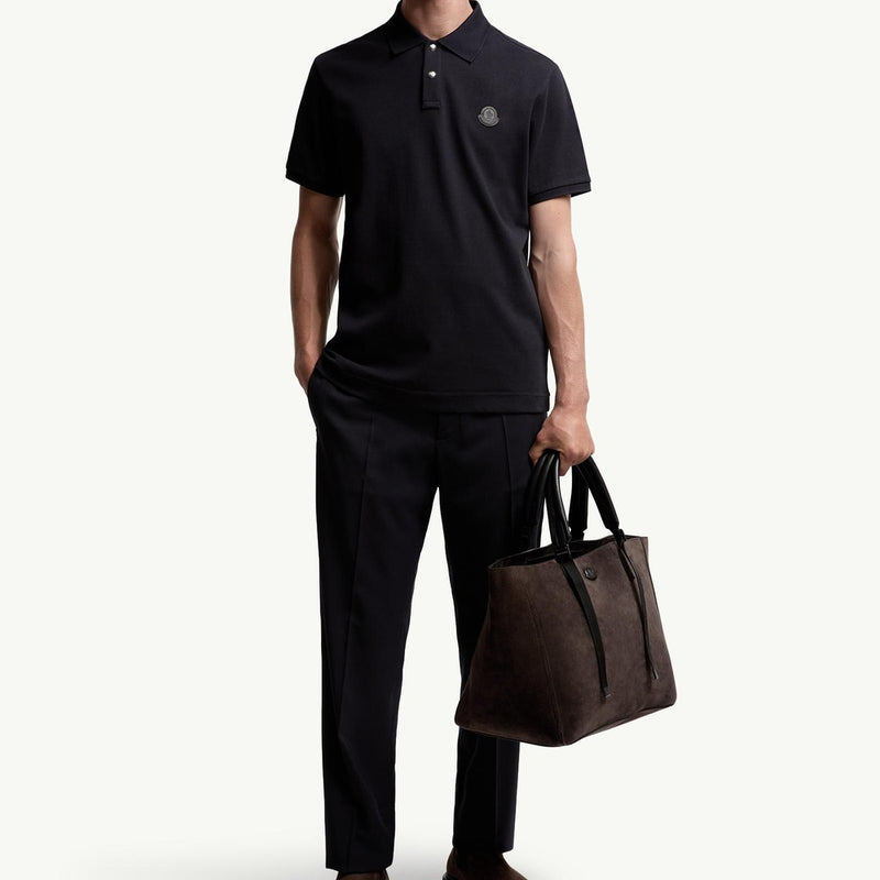 Logo Patch Cotton Piquet Polo Shirt