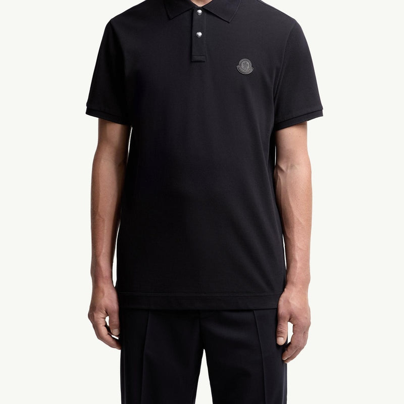 Logo Patch Cotton Piquet Polo Shirt