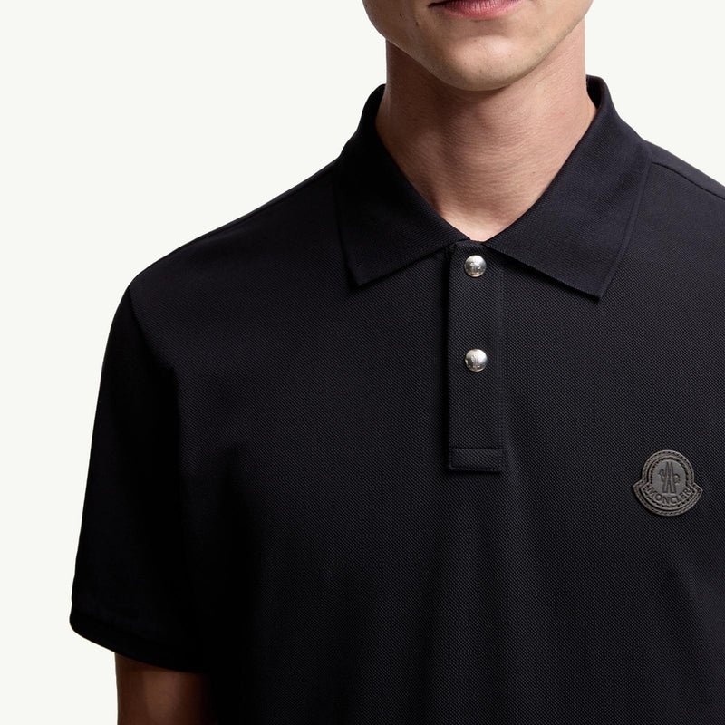 Logo Patch Cotton Piquet Polo Shirt