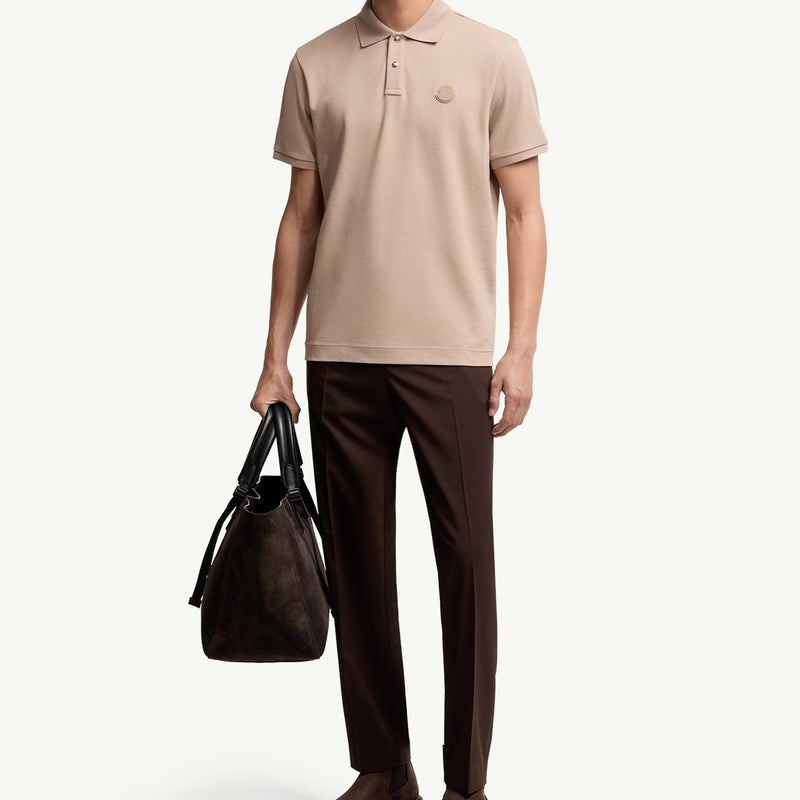 Logo Patch Cotton Piquet Polo Shirt