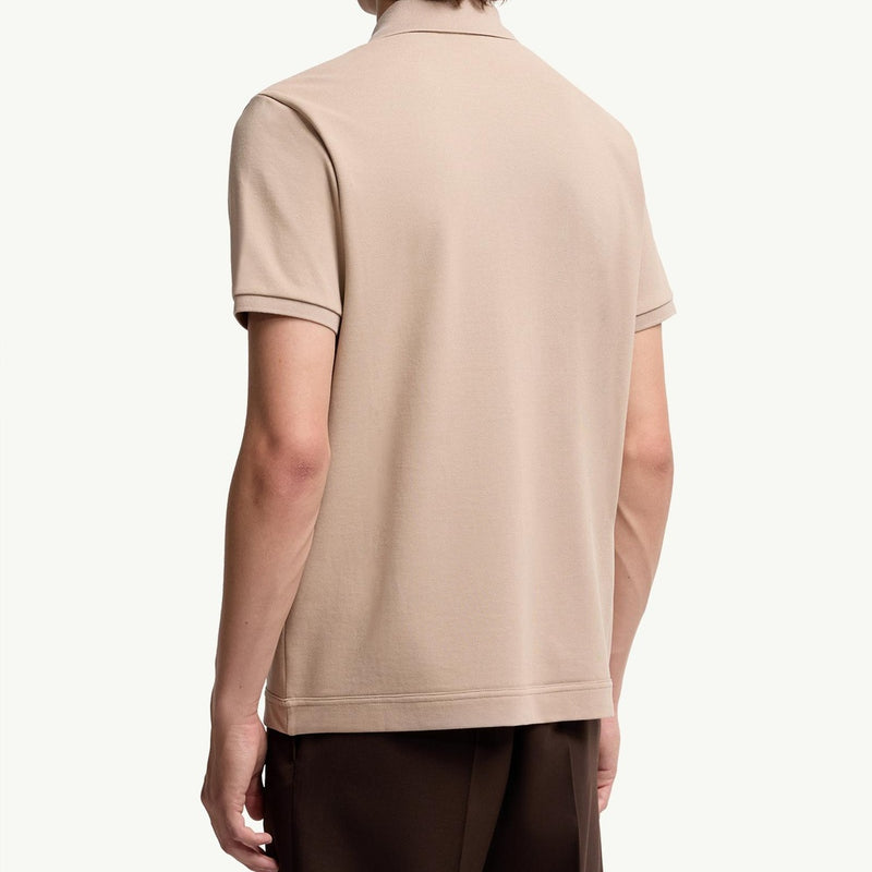 Logo Patch Cotton Piquet Polo Shirt