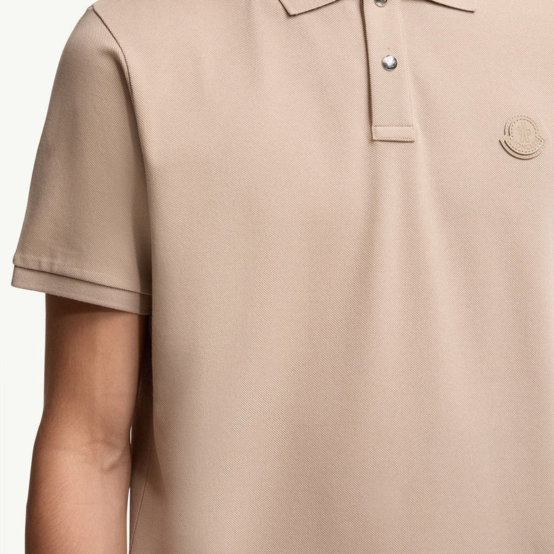 Logo Patch Cotton Piquet Polo Shirt