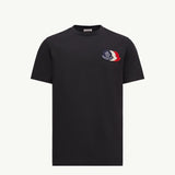 Embroidered Tricolour Logo Cotton T-Shirt