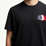 Embroidered Tricolour Logo Cotton T-Shirt