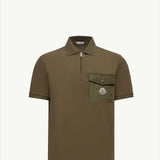 Cotton Piquet Polo Shirt with Pocket