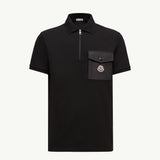 Cotton Piquet Polo Shirt with Pocket