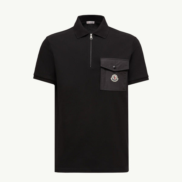 Cotton Piquet Polo Shirt with Pocket