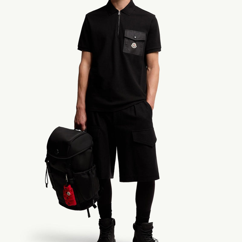 Cotton Piquet Polo Shirt with Pocket