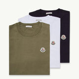 Logo Patch Cotton T-Shirt (Pack of Three)