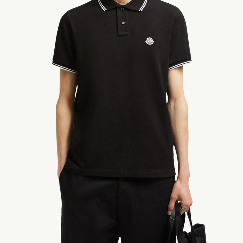 Logo Patch Cotton Polo Shirt