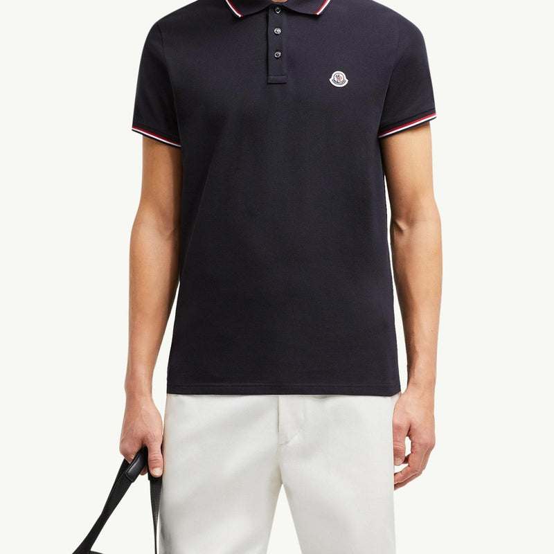 Tricolor-Trimmed Cotton Piquet Polo Shirt