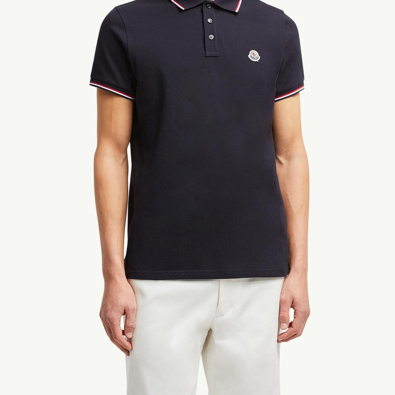 Tricolor-Trimmed Cotton Piquet Polo Shirt