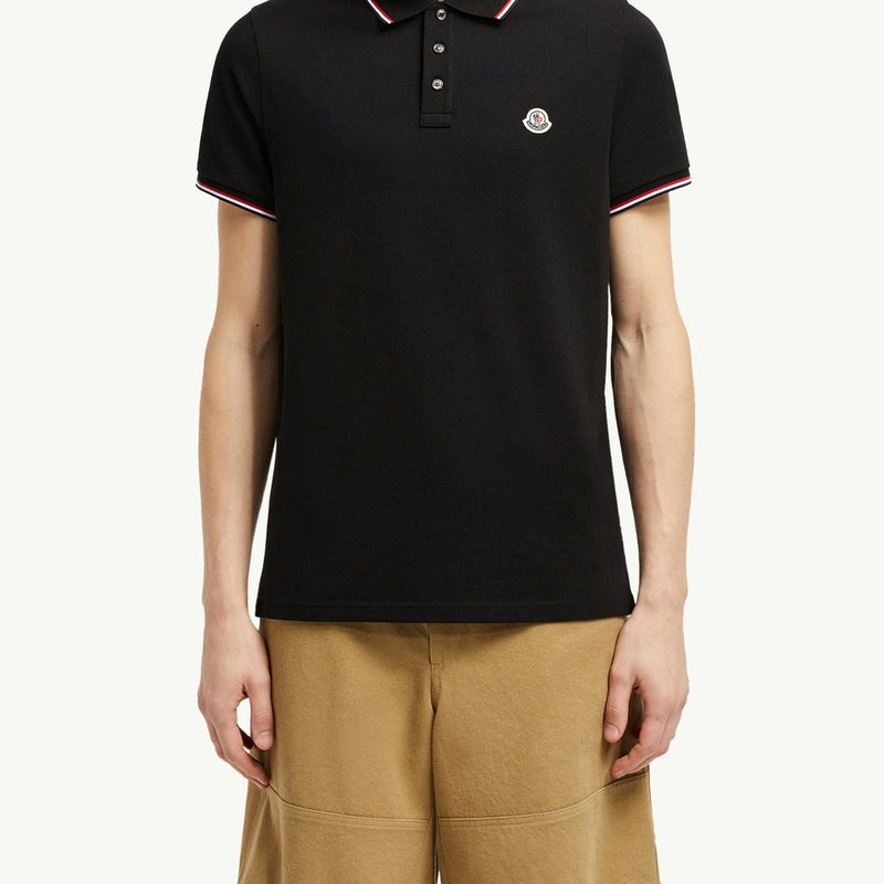 Tricolor-Trimmed Cotton Piquet Polo Shirt