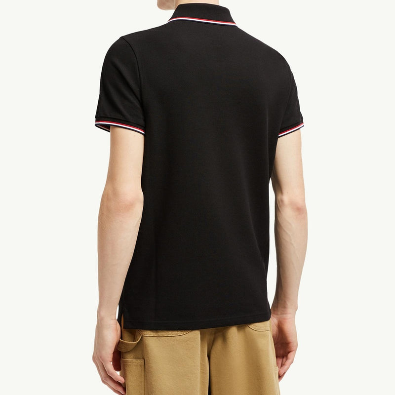 Tricolor-Trimmed Cotton Piquet Polo Shirt
