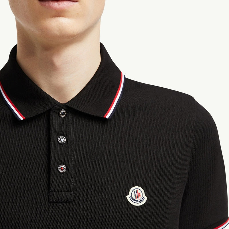 Tricolor-Trimmed Cotton Piquet Polo Shirt