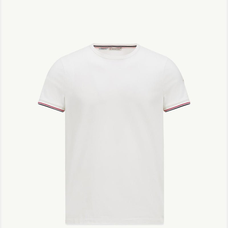 Tricolor-Trimmed Cotton T-Shirt