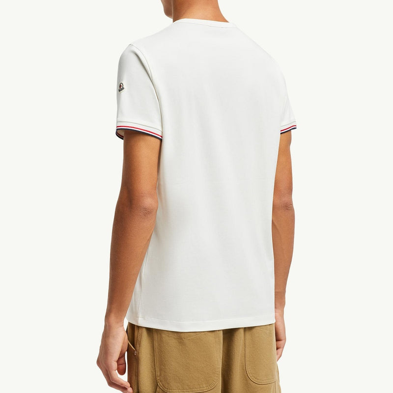 Tricolor-Trimmed Cotton T-Shirt