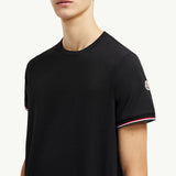 Tricolor-Trimmed Cotton T-Shirt