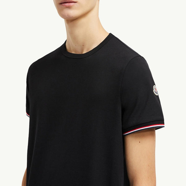 Tricolor-Trimmed Cotton T-Shirt