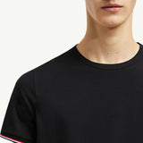 Tricolor-Trimmed Cotton T-Shirt