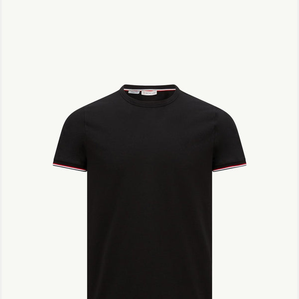 Tricolor-Trimmed Cotton T-Shirt
