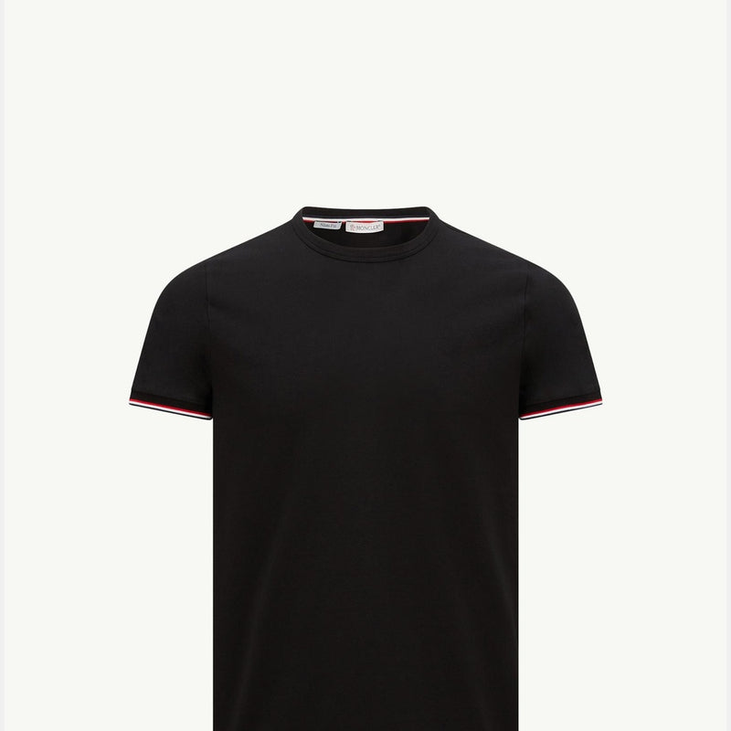 Tricolor-Trimmed Cotton T-Shirt
