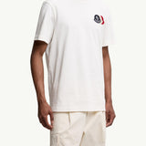 Embroidered Tricolour Logo Cotton T-Shirt