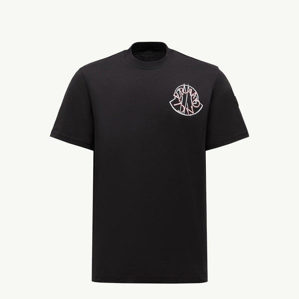 Overlapped Logo Cotton T-Shirt
